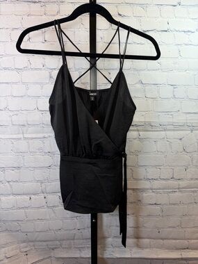 Express Black Wrap Camisole with Crisscross Straps